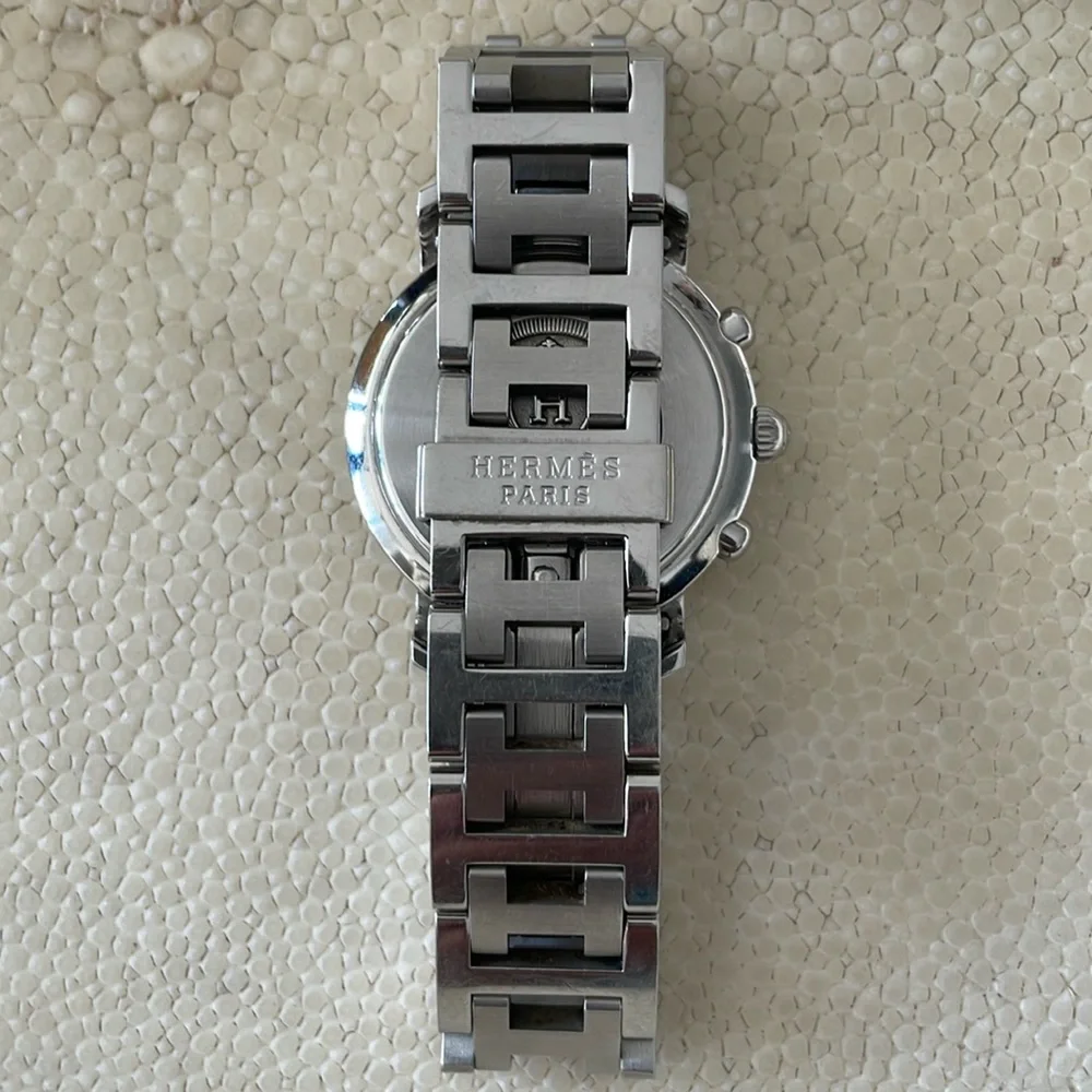 Hermes Lady’s Clipper Chronograph Stainless Steel Watch - Picture 10 of 16